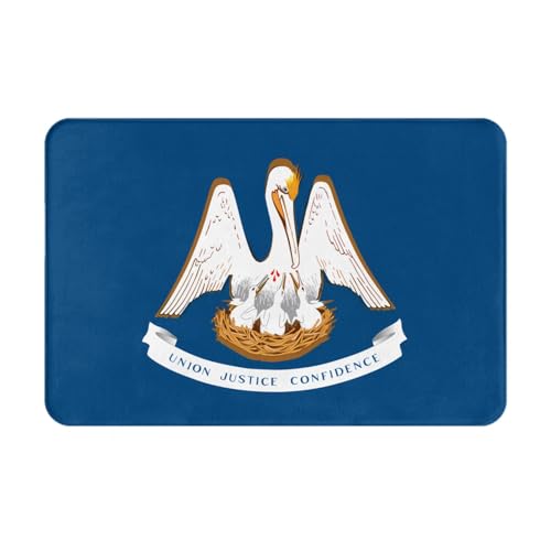 XZDZWK Louisiana State Flag rutschfeste wasserabsorbierende Haushalts-Bodenmatte, leicht zu reinigen, komfortable Erfahrung, verschleißfest von XZDZWK