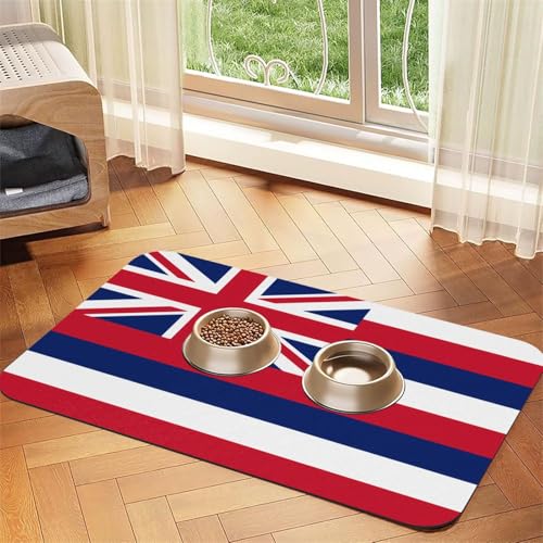 saugfähiges Leder-Tischset mit Hawaii-Flagge, 40 x 60 cm, schönes Design, Katzen- und Hundenapfmatte, tragbare Aufbewahrung saugfähiges Leder-Tischset mit Hawaii-Flagge, 40 x 60 cm, schönes Design, Katzen- und Hundenapfmatte, tragbare Aufbewahrung von XZDZWK