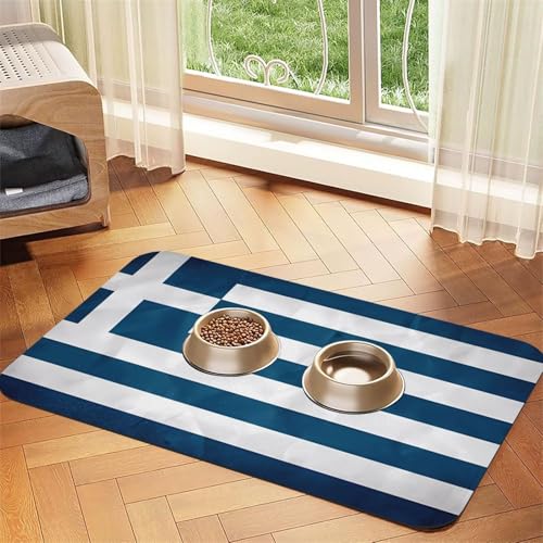 saugfähiges Leder-Tischset mit griechischer Flagge, 40 x 60 cm, schönes Design, für Katzen und Hunde, tragbare Aufbewahrung saugfähiges Leder-Tischset mit griechischer Flagge, 40 x 60 cm, schönes Design, für Katzen und Hunde, tragbare Aufbewahrung von XZDZWK