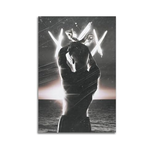 XZE Xxxtentacion Mondlicht-Poster, Wandkunst, Dekor, Leinwandposter und Drucke für Zimmer, ästhetisch, 50 x 75 cm, ungerahmter Stil von XZE