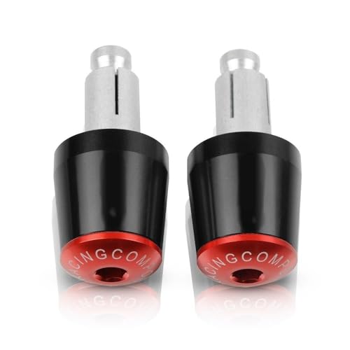 Für 250 2001 250 Motorrad CNC Aluminium Griffe Lenker Griffenden Stecker Abdeckkappe Ausgewogene Stecker Griffteile(Rot) von XZGFZHY