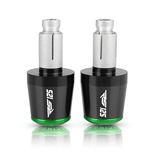 Für APRILIA RS125 RS 125 1996 1997 1998 1999 2000 2001-2005 Motorrad CNC Aluminium Griffe Lenker Griff Enden Stecker Abdeckkappe Ausgewogene Stecker Griffteile(Grün) von XZGFZHY