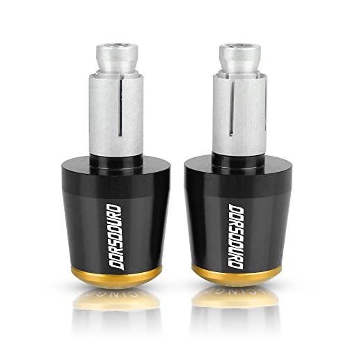 Für Aprilia DORSODURO 900 750 1200 2011-2018 2019 Motorrad CNC Aluminium Griffe Lenker Griff Enden Stecker Abdeckkappe Ausgewogene Stecker Griffteile(Gold) von XZGFZHY