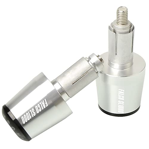 Für Aprilia FALCO SL1000 SL 1000 2000 2001 2002 2003 2004 Motorrad CNC Aluminium Griffe Lenker Griff Enden Stecker Abdeckkappe Ausgewogene Stecker Griffteile(Silber) von XZGFZHY