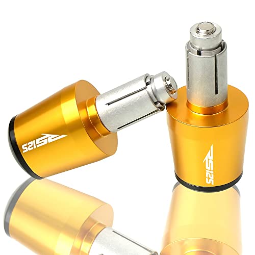 Für Aprilia RS125 RS 125 1996 1997 1998 1999-2005 Motorrad CNC Aluminium Griffe Lenker Griff Enden Stecker Abdeckkappe Ausgewogene Stecker Griffteile(Gold) von XZGFZHY