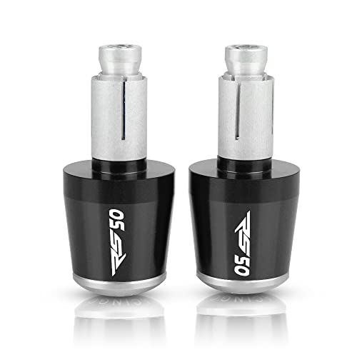 Für Aprilia RS50 RS 50 1999-2005 2000 2001 2002 2003 2004 Motorrad CNC Aluminium Griffe Lenker Griff Enden Stecker Abdeckkappe Ausgewogene Stecker Griffteile(Silber) von XZGFZHY