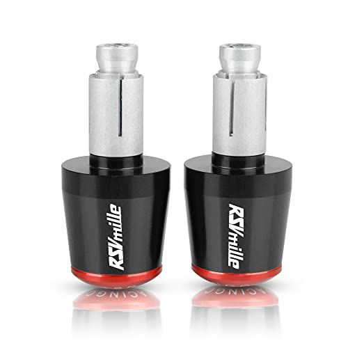 Für Aprilia RSV MILLE/R 1999-2003 2000 2001 2002 Motorrad CNC Aluminium Griffe Lenker Griff Enden Stecker Abdeckkappe Ausgewogene Stecker Griffteile(Rot) von XZGFZHY