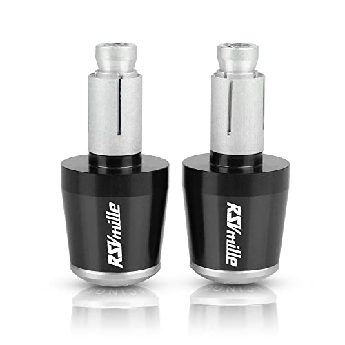 Für Aprilia RSV MILLE/R 1999-2003 2000 2001 2002 Motorrad CNC Aluminium Griffe Lenker Griff Enden Stecker Abdeckkappe Ausgewogene Stecker Griffteile(Silber) von XZGFZHY