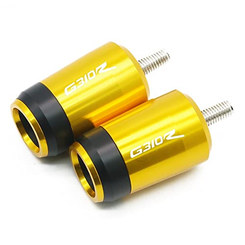 Für B&M&W G310R G310 RG 310 R G310GS Motorrad Universal CNC Lenkergriffe Lenkergriffenden Abdeckkappe Ausgewogene Stecker Griffteile(Gold) von XZGFZHY