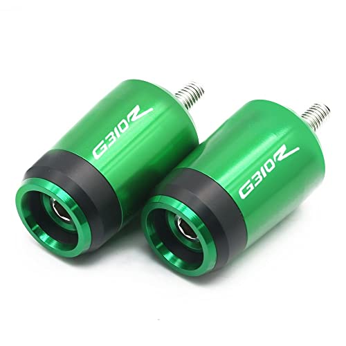 Für B&M&W G310R G310 RG 310 R G310GS Motorrad Universal CNC Lenkergriffe Lenkergriffenden Abdeckkappe Ausgewogene Stecker Griffteile(Grün) von XZGFZHY