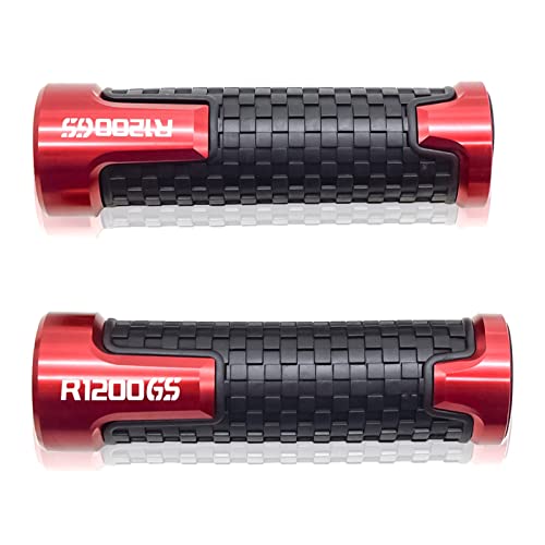 Für B&M&W R1200GS R1250RT R1250GS ADV R 1200 GS Motorrad CNC Anti-Rutsch-Griffe Lenkergriffe Gummigriffe 7/8 '' 22MM Griffteile(Rot) von XZGFZHY
