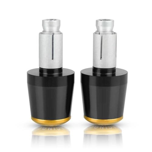 Für CB1100/GIO CB 1100 2013-2018 2017 Motorradgriffe Lenkergriffenden Stecker Abdeckkappe Ausgewogene Stecker CNC Aluminium Griffteile(Gold) von XZGFZHY