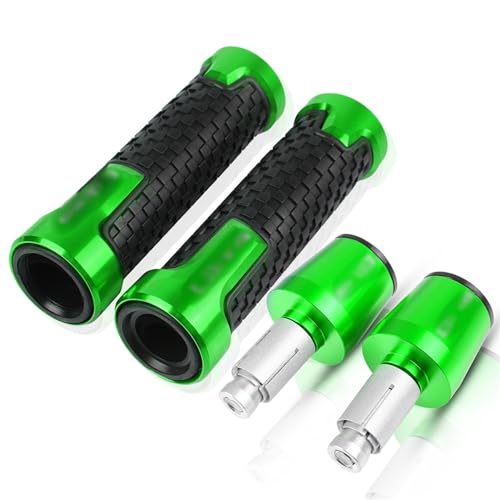 Für CB125F 2015-2022 CB125 Motorrad Lenker Handgriffe Anti Skid Lenkerkappe Enden Stecker Griffteile(Grün) von XZGFZHY