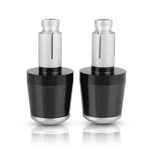 Für CB125F 2016 CB125 CB 125 F 125F 2016 Motorrad CNC Aluminium Griffe Lenker Griff Enden Stecker Abdeckkappe Ausgewogene Stecker Griffteile(Silber) von XZGFZHY