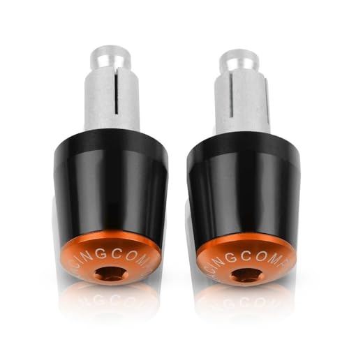 Für CB600F/CB650F 2007-2013 2008 2009 2010 2011 2012 Motorrad CNC Aluminium Griffe Lenker Griff Enden Stecker Abdeckkappe Ausgewogene Stecker Griffteile(Orange) von XZGFZHY