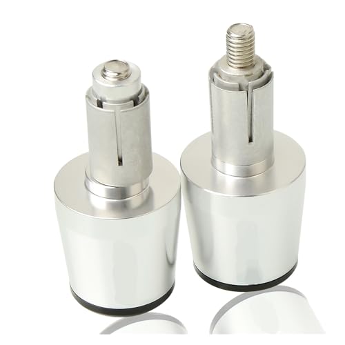 Für CB600F CB 600F CB 600 F 1989-2013 Motorrad CNC Aluminium Griffe Lenker Griffenden Stecker Abdeckkappe Ausgewogene Stecker Griffteile(Silber) von XZGFZHY