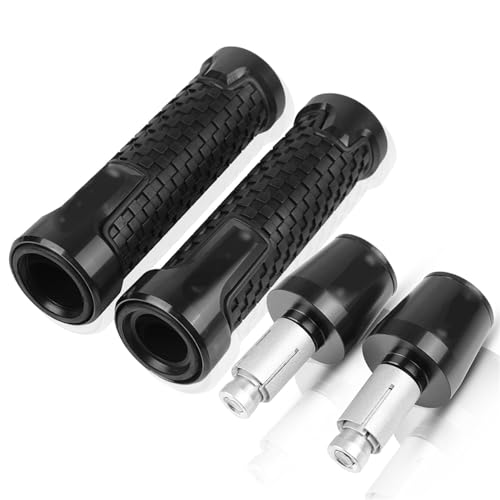 Für CB900F CB 900F CB900 F Hor&net 2004 2005 2006 2007 Motorrad Lenker Handgriffe Rutschfeste Lenkerkappe Endstopfen CNC Aluminium Zubehör Griffteile(Schwarz) von XZGFZHY