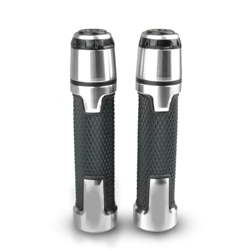 Für CBF1000/A CBF1000 CBF 1000/A 2006-2013 2007 2008 2009 2010 Motorrad Lenkergriffe Rutschfeste Gummigriffe Lenkerenden CNC Aluminium 7/8" 22mm Griffteile(Silber) von XZGFZHY