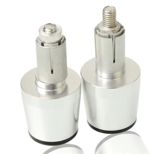 Für CBF600 CBF600S CBF 600/S 2004-2014 2005 2006 2007 2008 Motorrad CNC Aluminium Griffe Lenker Griff Enden Stecker Abdeckkappe Ausgewogene Stecker Griffteile(Silber) von XZGFZHY
