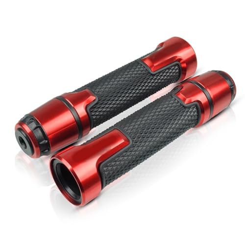 Für CBR900RR CBR 900RR 1992 1993 1994-1999 Motorrad Lenkergriffe Rutschfeste Gummigriffe Lenkerenden CNC Aluminium 7/8" 22mm Griffteile(Rot) von XZGFZHY