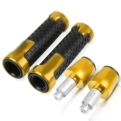 Für CRF1000L CRF 1000L Africa Twin 2016 2017 2018 2019 2020 Motorrad Lenker Handgriffe Rutschfeste Lenkerkappe Endstopfen CNC Aluminium Zubehör Griffteile(Gold) von XZGFZHY