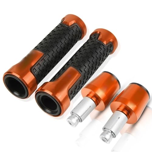 Für CRF1000L CRF 1000L Africa Twin 2016 2017 2018 2019 2020 Motorrad Lenker Handgriffe Rutschfeste Lenkerkappe Endstopfen CNC Aluminium Zubehör Griffteile(Orange) von XZGFZHY
