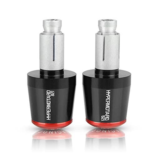 Für Duacti 821 MONSTER Dark Stripe HYPERMOTARD 821 SP 2013 2014-2017 Motorrad CNC Aluminium Griffe Lenker Griffenden Stecker Abdeckkappe Ausgewogene Stecker Griffteile(Rot) von XZGFZHY