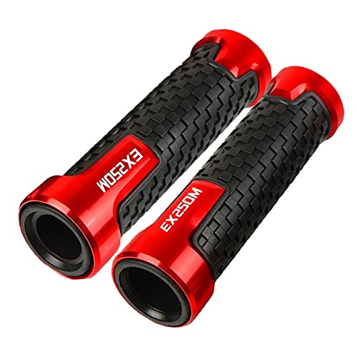 Für EX250M 2013-2022 2017 2019 Motorradzubehör Handgriffe Lenker Anti-Rutsch-Lenker Handgriff Griffteile(Rot) von XZGFZHY