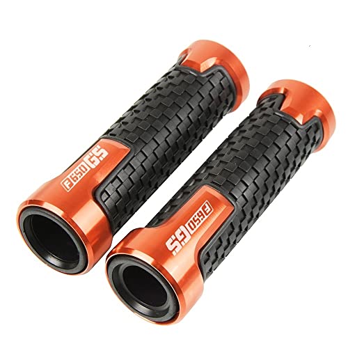 Für F650GS F650CS G650GS F650 GS/CS G650 GS 650 Motorradzubehör Handgriffe Lenker Anti-Rutsch-Lenker Handgriff Griffteile(Orange) von XZGFZHY
