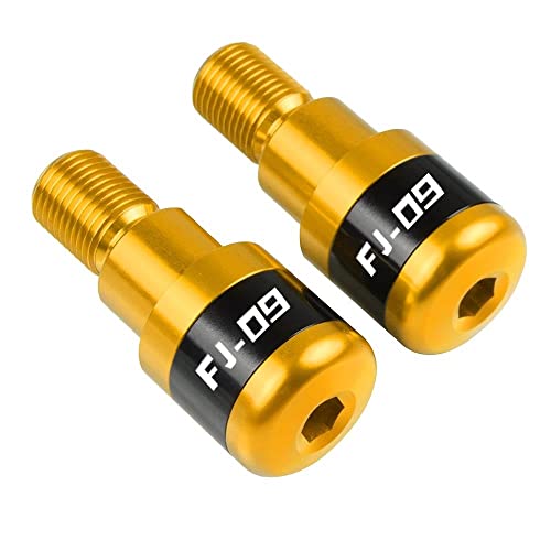 Für FJ09 FZ09 FJ-09 MT09 MT-09 TRACER Motorradgriffe Lenkergriffenden Stecker Abdeckkappe Ausgewogene Stecker CNC Aluminium Griffteile(Gold) von XZGFZHY
