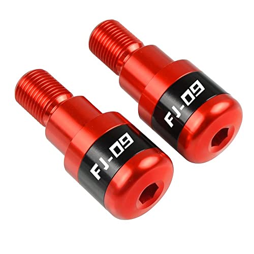 Für FJ09 FZ09 FJ-09 MT09 MT-09 TRACER Motorradgriffe Lenkergriffenden Stecker Abdeckkappe Ausgewogene Stecker CNC Aluminium Griffteile(Rot) von XZGFZHY