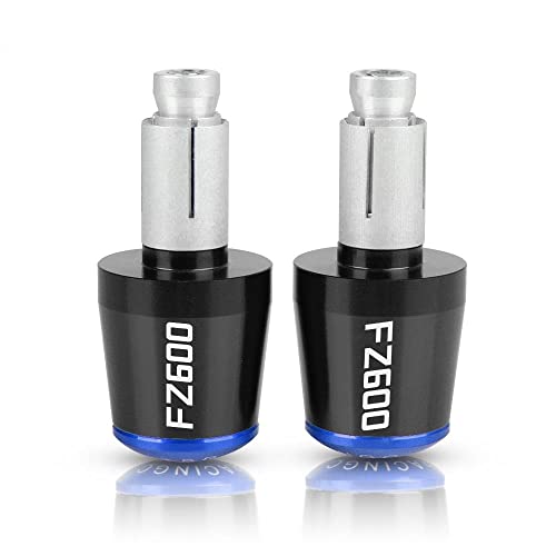 Für FZ600 FZ 600 1987-1989 1988 Motorrad CNC Aluminium Griffe Lenker Griff Enden Stecker Abdeckkappe Ausgewogene Stecker Griffteile(Blau) von XZGFZHY