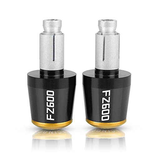 Für FZ600 FZ 600 1987-1989 1988 Motorrad CNC Aluminium Griffe Lenker Griff Enden Stecker Abdeckkappe Ausgewogene Stecker Griffteile(Gold) von XZGFZHY