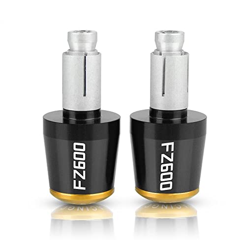 Für FZ600 FZ 600 1987-1989 1988 Motorrad CNC Aluminium Griffe Lenker Griff Enden Stecker Abdeckkappe Ausgewogene Stecker Griffteile(Gold) von XZGFZHY