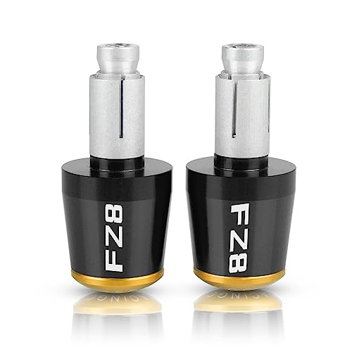 Für FZ8 2011-2015 Fz8 2012 2013 2014 Motorrad CNC Aluminium Griffe Lenker Griff Enden Stecker Abdeckkappe Ausgewogene Stecker Griffteile(Gold) von XZGFZHY