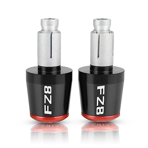 Für FZ8 2011-2015 Fz8 2012 2013 2014 Motorrad CNC Aluminium Griffe Lenker Griff Enden Stecker Abdeckkappe Ausgewogene Stecker Griffteile(Rot) von XZGFZHY