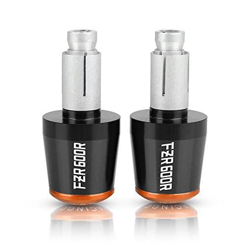 Für FZR 600R FZR600 FZR 600 R FZR600R 1989-1991 1990 Motorrad CNC Aluminium Griffe Lenker Griffenden Stecker Abdeckkappe Ausgewogene Stecker Griffteile(Orange) von XZGFZHY