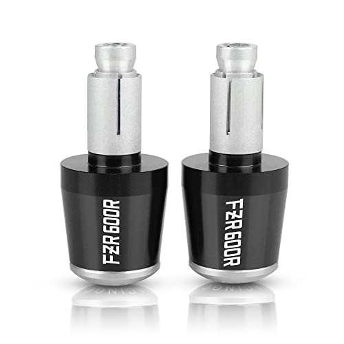 Für FZR 600R FZR600 FZR 600 R FZR600R 1989-1991 1990 Motorrad CNC Aluminium Griffe Lenker Griffenden Stecker Abdeckkappe Ausgewogene Stecker Griffteile(Silber) von XZGFZHY