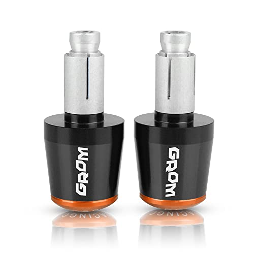 Für GROM MSX125 MSX 125 2014-2019 2018 2015 2016 2017 Motorrad CNC Aluminium Griffe Lenker Griff Enden Stecker Abdeckkappe Ausgewogene Stecker Griffteile(Orange) von XZGFZHY