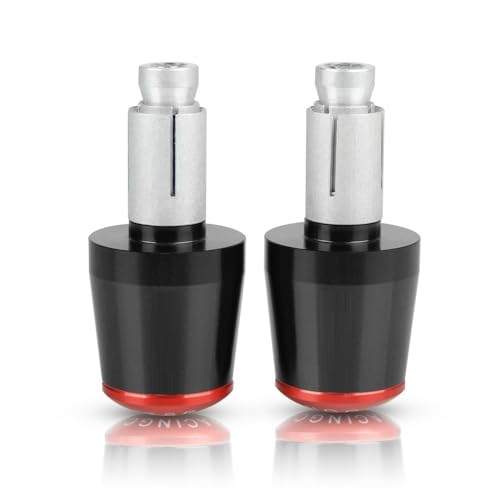 Für Hon&da CB125R CB125 CB 125 R 125R 2011-2020 Motorradgriffe Lenkergriffenden Stecker Abdeckkappe Ausgewogene CNC Aluminium Griffteile(Rot) von XZGFZHY