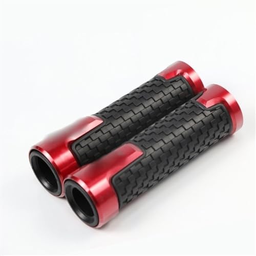 Für Hon&da CBR400 NC23 NC29 CBR 400 1986-1994 Motorrad Lenkergriffe Rutschfeste Gummigriffe Lenkerenden CNC Aluminium 7/8" 22mm Griffteile(Rot) von XZGFZHY