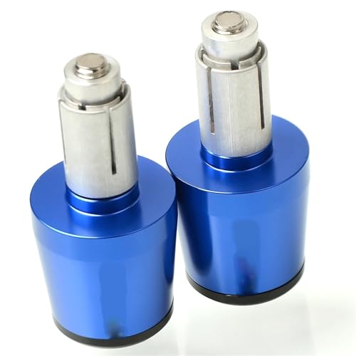 Für Hon&da CBR600RR CBR 600 CBR600 RR 2003-2021 Motorradgriffe Lenkergriffenden Stecker Abdeckkappe Ausgewogene CNC Aluminium Griffteile(Blau) von XZGFZHY