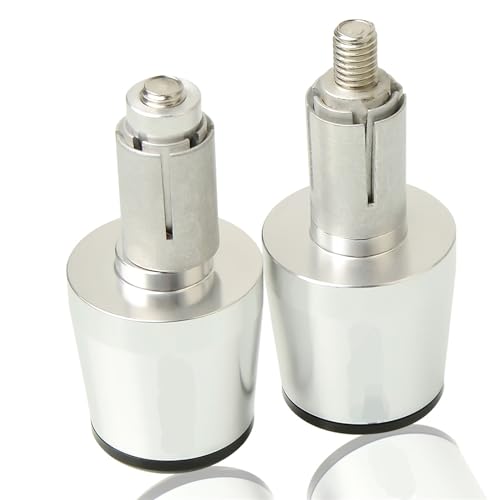 Für Hon&da CBR600RR CBR 600 CBR600 RR 2003-2021 Motorradgriffe Lenkergriffenden Stecker Abdeckkappe Ausgewogene CNC Aluminium Griffteile(Silber) von XZGFZHY
