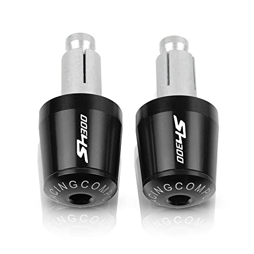 Für Hon&da SH300 SH 300 2013-2018 2014 2015 2016 2017 Motorradgriffe Lenkergriffenden Stecker Abdeckkappe Ausgewogene CNC Aluminium Griffteile(Schwarz) von XZGFZHY