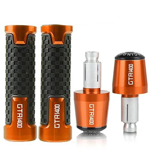 Für K&awasaki GTR1400 CONCOUR 2007-2015 2016 7/8 '' 22 Mm Motorrad-Handgriffe Lenker Anti-Rutsch-Lenker Handgriffenden Stecker Griffteile(Orange) von XZGFZHY
