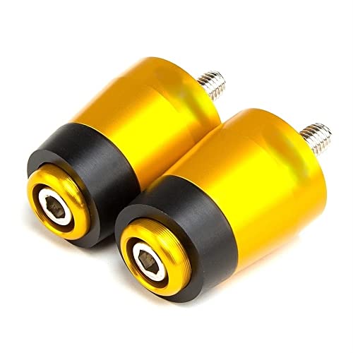 Für K&awasaki NINJA 250 300 400 500R 600R 750R ZX10 ZX12R ZX6R ZX9R ZX14R Z750 Z1000 Motorradgriffe Lenkergriffenden Abdeckkappe Ausgewogene Stecker Griffteile(Gold) von XZGFZHY