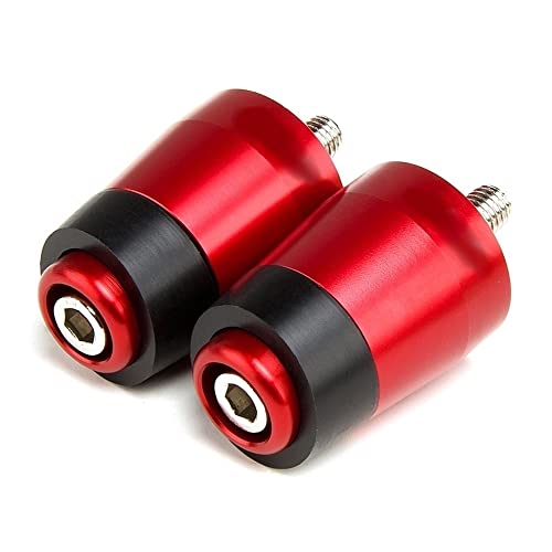 Für K&awasaki NINJA 250 300 400 500R 600R 750R ZX10 ZX12R ZX6R ZX9R ZX14R Z750 Z1000 Motorradgriffe Lenkergriffenden Abdeckkappe Ausgewogene Stecker Griffteile(Rot) von XZGFZHY