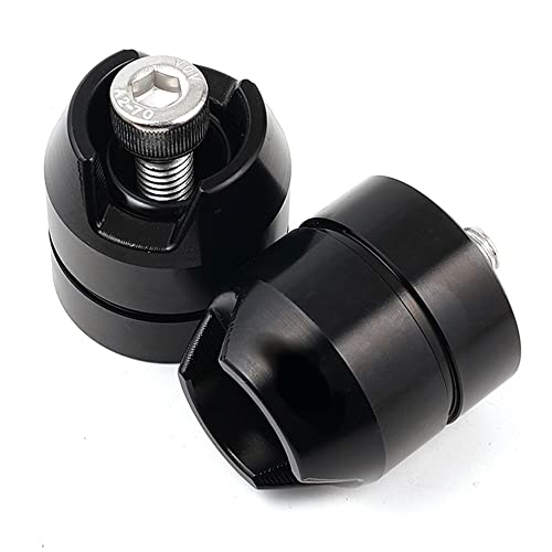 Für K&awasaki NINJA 400 300 250 ZX6R ZX10R ZX14R ZX12R ZX9R 750R Motorrad-Handgriffe Lenker Anti-Rutsch-Lenker Handgriffenden Stecker Ausgewogene Griffteile(Schwarz) von XZGFZHY