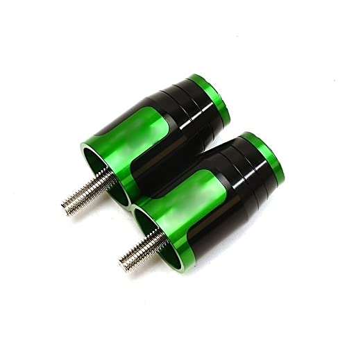 Für K&awasaki NINJA 400 650 Z400 Z650 Z900 Z750 Z800 Z900RS Z1000 Z100SX Motorrad CNC Lenkergriffe Lenkergriffenden Abdeckkappe Ausgewogene Stecker Griffteile(Grün) von XZGFZHY