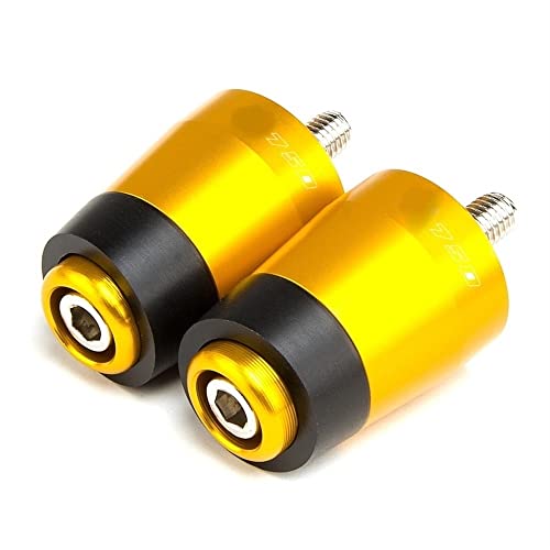 Für K&awasaki Z750 Z 750 2008 2009 2010 2011 2012 2013 2014 Motorrad CNC Lenkergriffe Lenkergriffenden Abdeckkappe Ausgewogene Stecker Griffteile(Gold) von XZGFZHY